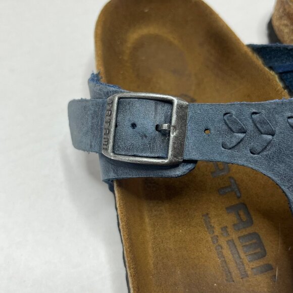 BIrkenstock Tatami Blue Braided Suede Thon Cork Sandals Size 36 - Picture 5 of 9